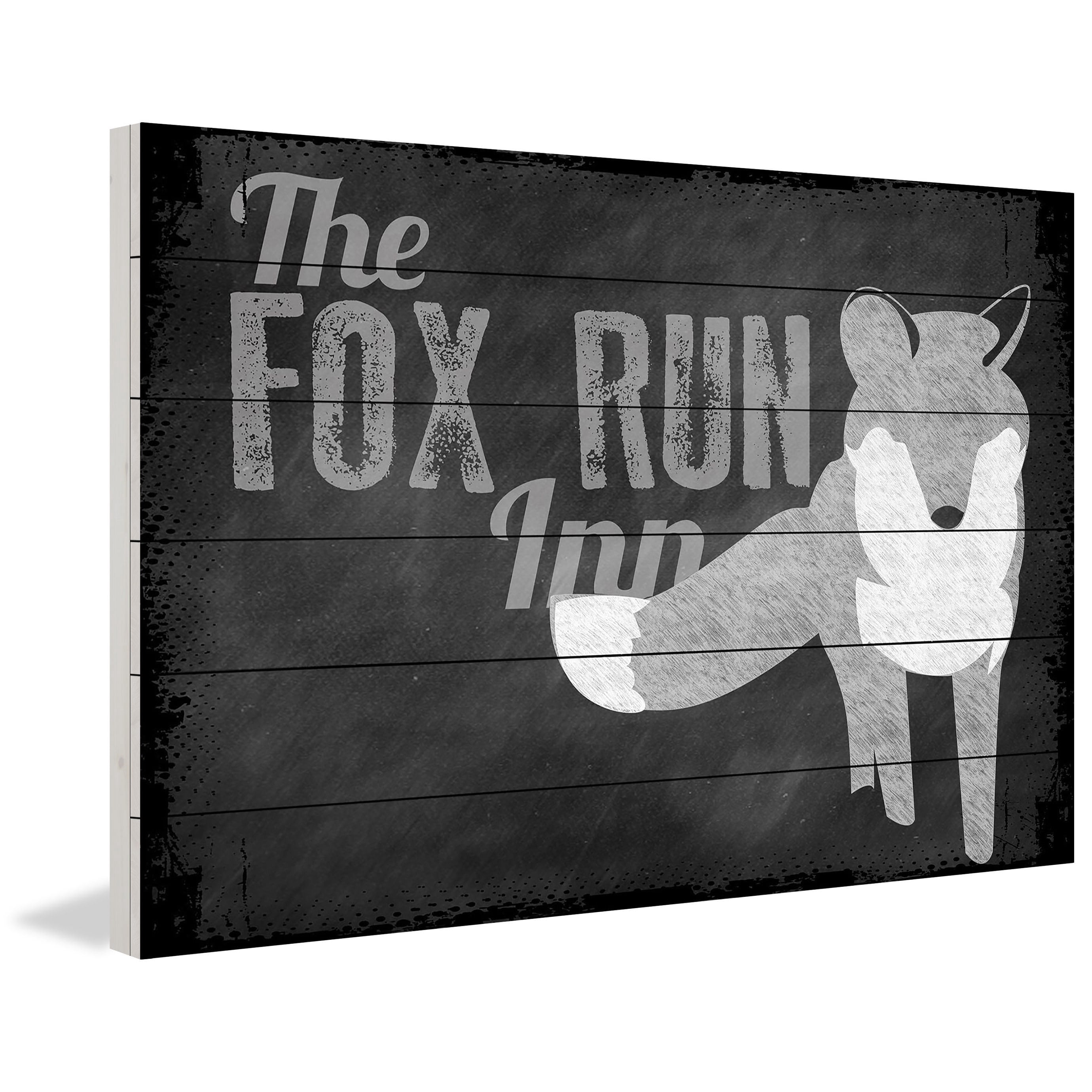 Marmont Hill "Fox Run Inn" Painting Print on White Wood