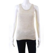 Pre-owned|Dolce & Gabbana Womens Sleeveless Metallic Knit Tank Top Gold Size Small