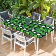 thumbnail image 2 of St Patricks Day Table Cloths for 4 Foot Rectangle Tables, Spring Country Green Shamrock Plaid Patio Waterproof Elastic Fitted Tablecloths, Washable Rectangular Table Cover for Camping, 2 of 8