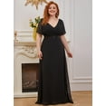 thumbnail image 2 of Ever-Pretty Women's Chiffon Long Formal Evening Dresses Womens With Sleeves 98902 Black US10, 2 of 6