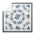 thumbnail image 3 of Modern Heirloom Bright Star Patchwork 3-Piece Quilt Set, Blue, King, All Ages, 3 of 5