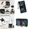 thumbnail image 4 of ZUXONGSY Black Cat Daisy Galaxy Print Large PU Leather Crossbody Bag & Wallet Set for Women, Stylish Satchel with Adjustable Shoulder Strap for Travel & Shopping, 4 of 5