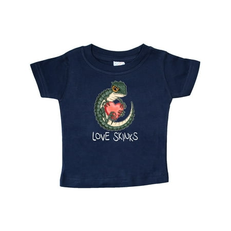 

Inktastic Anti-Valentine s Love Skinks Cute Pun Crocodile Skink Lizard Gift Baby Boy or Baby Girl T-Shirt