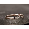 thumbnail image 2 of Round Sapphire Wed Band Curved Stackable 14k Rose Gold Plated, 2 of 2