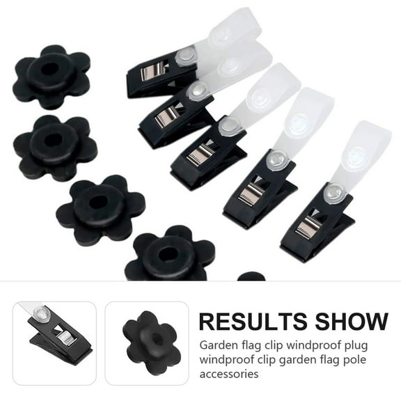PBPBOX 20Pcs Garden Flag Stoppers Windproof Plastic and Rubber Fixing Clips for Secure Banner Holding