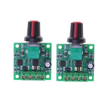 BOJACK PWM DC-Motordrehzahlregler 1803BK – Einstellbar 1,8–15 V, 2 A, 30 W, Mit Überstromschutz Und LED (2er-Pack)