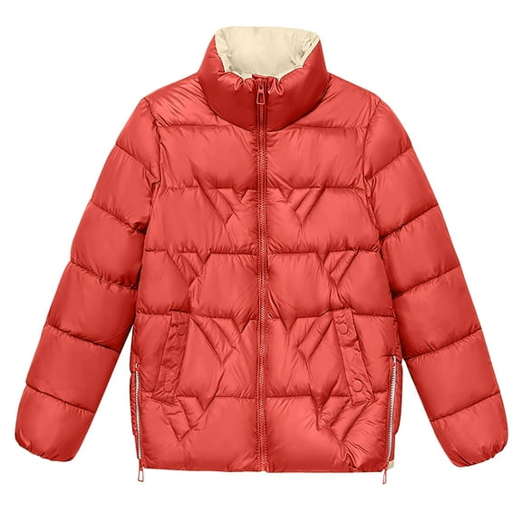 JYnXIANTI Women's Plus Size Puffer Jacket Lightweight Solid Quilted Padded Coat Casual Zip Up Winter Warm Outerwear with Pockets