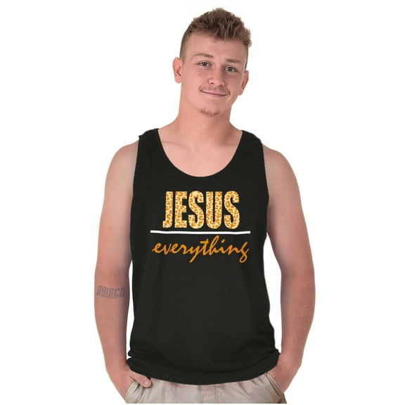 Christian Faith Jesus Over Everything Tank Top Tee Shirt Women Brisco Brands X