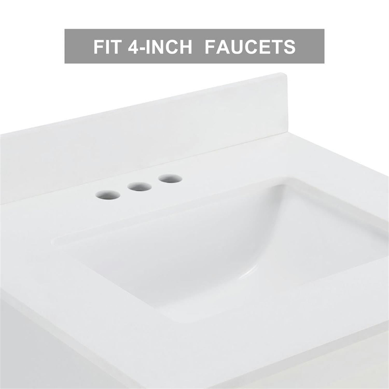 Demi Bonn 24" Freestanding Bathroom Vanity with Single Sink Combo, Farmhouse Undermount Bathroom Vanities Cabinet with Sliding Barn Doors and 2 Drawers, White