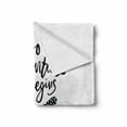 thumbnail image 2 of Adventure Cartoon Soft Flannel Fleece Throw Blanket, Bicycle with and so the Adventure Begins Hand Drawn Phrase, Cozy Plush for Indoor and Outdoor Use, 50" x 70", Pale Pink Beige, by Ambesonne, 2 of 6