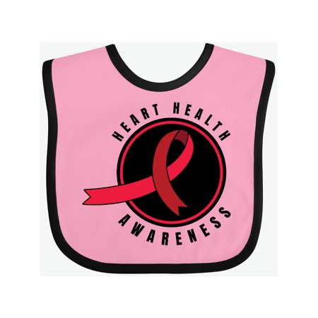 

Inktastic Heart Health Awareness Red Ribbon in Circle Gift Baby Boy or Baby Girl Bib