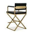 thumbnail image 5 of TOV Furniture Director Gold Steel Counter Stool, 5 of 11
