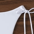 thumbnail image 6 of JIAYUE Womens Summer Swimwear Beach Vacation Bikini Thong Brazilian High Leg Lace Up Swim Bottoms Solid Color Fashion Swim Shorts, 6 of 6