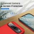 thumbnail image 5 of Feishell Case Fit for Google Pixel 9 / 9 Pro,Military Grade Shockproof Protection Hybrid Armor Double Layer Hard PC + Soft TPU Drop Resistant Anti-Fingerprint Phone Cover,Red+Black, 5 of 6