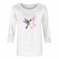 thumbnail image 4 of Zorckvet Women's T-Shirt for Awareness Events - Watercolor Print, Crew Neck, 4 of 5