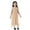 Khaki, variant on Girls' Dresses Elegant Long Celebration Ethnic Style Short Sleeve Floor Length Kids Clothing