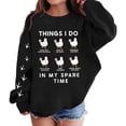 thumbnail image 3 of CAIXIA Kids Cotton Sweatshirt Round Neck Loose Fit Long Sleeve Sun Shirts Letter Graphic Drop Shoulder Pullover Workout Tops School Girl Outfits Sweater Shirts Clothes, 3 of 5