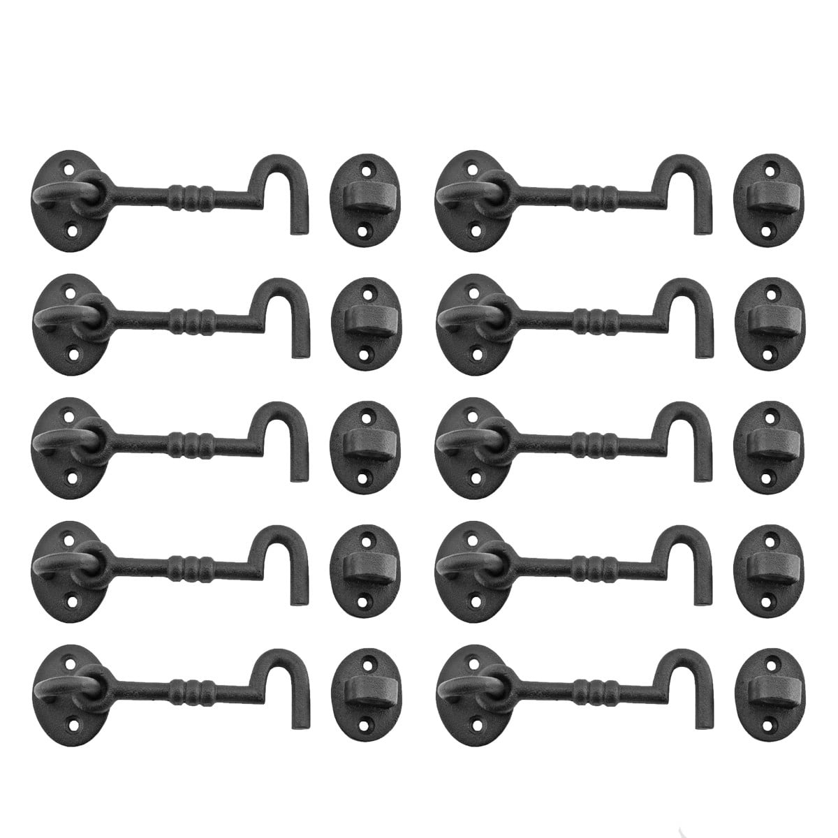 Renovators Supply Manufacturing Black Wrought Iron Cabin Hook Eye 5