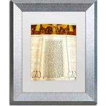 Trademark Fine Art "Gettysburg Address Lincoln Memorial" Canvas Art by CATeyes, White Matte, Silver Frame