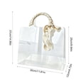 thumbnail image 3 of AUNVITO Clearance Transparent Cellophane Flower Bouquet Bag with Bow Ribbon for Wedding Birthday Holiday Party Gift Wrapping Handheld Tote, 3 of 6