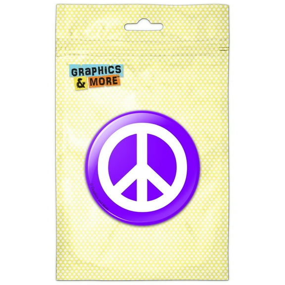 Peace Sign Symbol Purple Pinback Button Pin Badge