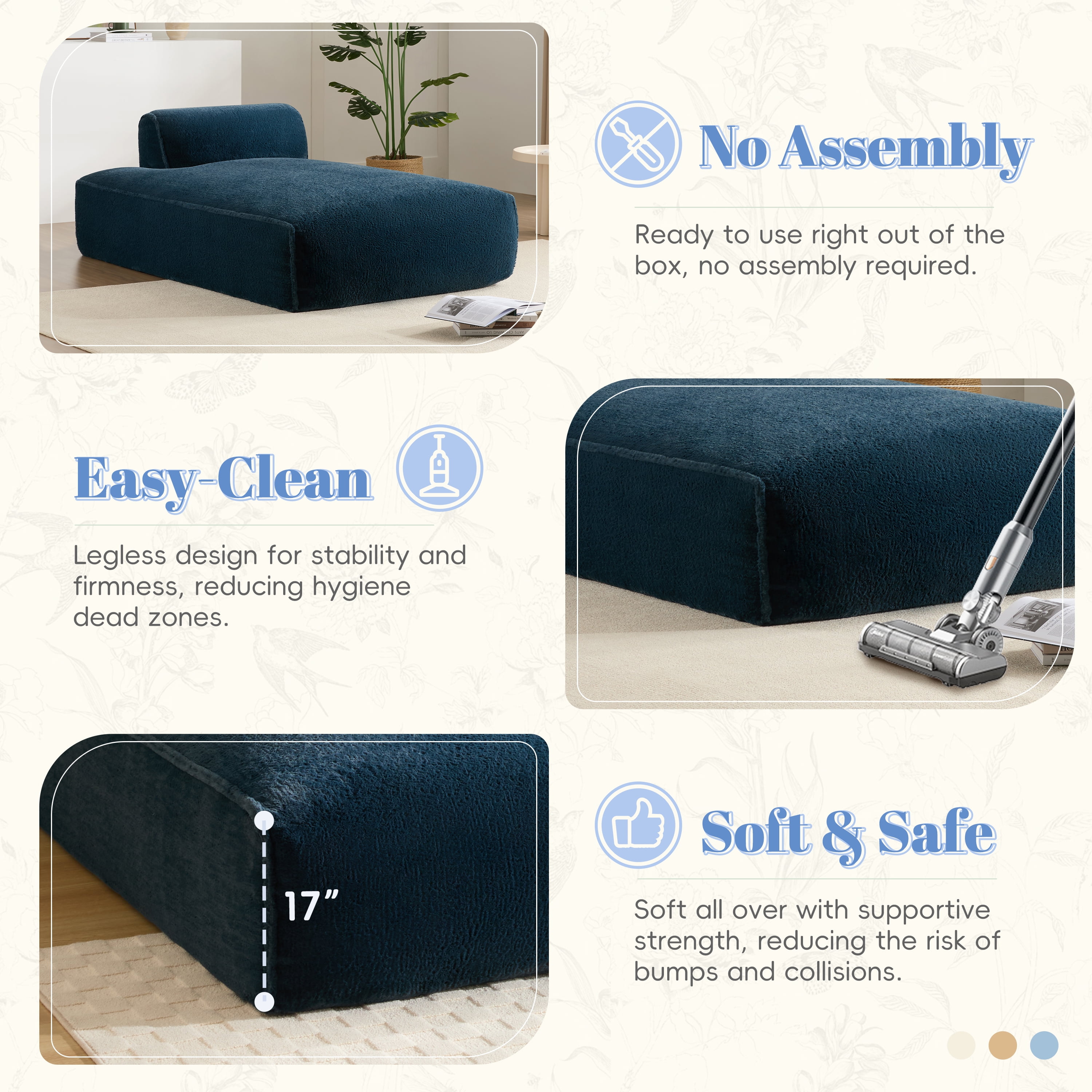 Euroco Fully Compressed Sofa, No Assembly Required, Comfortable Spring & Sponge Seating, Modern Minimalist Design, Perfect for Homes with Kids and Pets