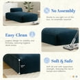 thumbnail image 4 of 72" Oversized Modular Sofa Bed, Plush Fabric, Dark Blue - Fully Compressed, No Assembly, Elderly/Pet Friendly, Spacious Foam & Spring Seating for Living Room, 4 of 13