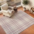 thumbnail image 2 of Washable Area Rugs 5x7 FT Buffalo Plaid Rugs for Living Room Non-Slip Non-Shedding Low-Profile Rectangle Dusty Rose Pink Farmhouse Gingham Striped Large Rug Carpet for Bedroom Dining Room Home Decor, 2 of 8
