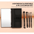 thumbnail image 6 of 8-in-1 Portable Eye Makeup Brush Set, 4 Pcs Dual-Ended Eyeshadow Blending Eyeliner Eyebrow Concealer Brushes with Mirror Travel Case & Color Removal Sponge, Compact Cosmetic Gift Kit, 6 of 12
