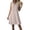 Beige, variant on Horkkom Sleeveless Dress for Women V Neck Zipper Mini Dresses Summer Beach Vacation Sundresses L