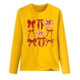 thumbnail image 4 of Erwazi Womens Long Sleeve Crew Neck Valentine T Shirts Love Bow Printed Casual Cute Tee Tops, 4 of 5