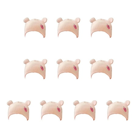 

10pcs Kids Baby Little Bear Hat Soft Cute Knit Cap Toddler Infant Autumn Winter Warm Beanie Bonnet