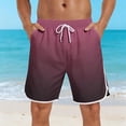 thumbnail image 2 of Hurxie Men's 4-Way Stretch Swim Trunks Quick Dry Board Shorts Beach Swimwear Bathing Suit Watermelon Red,2XL, 2 of 7