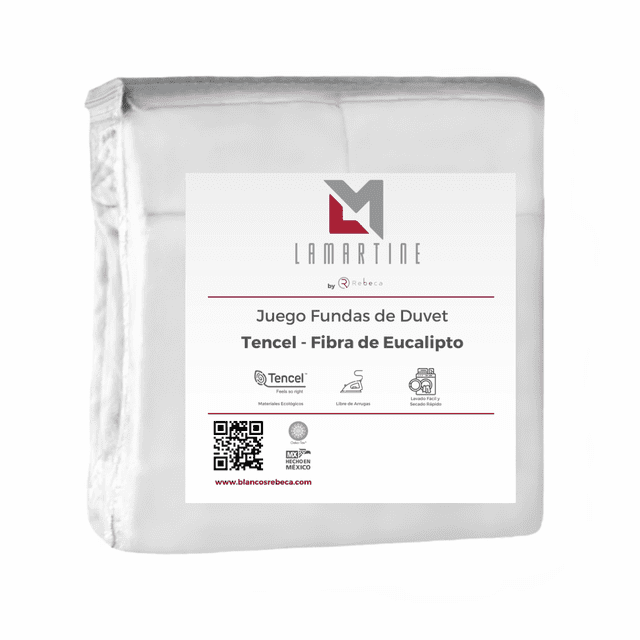 Fundas para Duvet Tencel -Fibra de Eucalipto -Micro-Lyocell -Tamaño King Size -Blanco