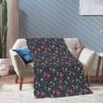 thumbnail image 4 of XMXT Throw Blanket, Christmas Bells Candy Print Flannel Blanket for Bed Sofa, 50 x 70 inches, 4 of 9