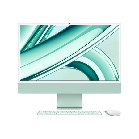 Apple iMac with 4.5K Retina display - All-in-one M3 up to - RAM 8 GB - SSD 512 GB - M3 10-core GPU - Gigabit Ethernet, IEEE 802.11ax (Wi-Fi 6E), Bluetooth 5.3 - Apple macOS Sonoma 14.0 - monitor: LED 24" 4480 x 2520 (4.5K) - keyboard: US - green