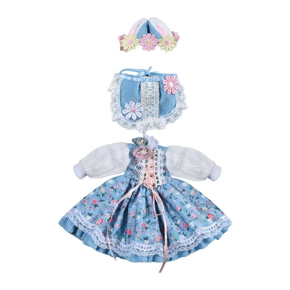 Doll Clothes Adorable Lovely for 30cm/12inch Baby Dolls Clothing Blue Long Sleeve