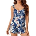 thumbnail image 2 of Uootdi Summer Sets for Women Jungle Floral Pattern Sleeveless Cami Blouse Drawstring Waist Casual Shorts Travel Loungewear Sets, 2 of 6