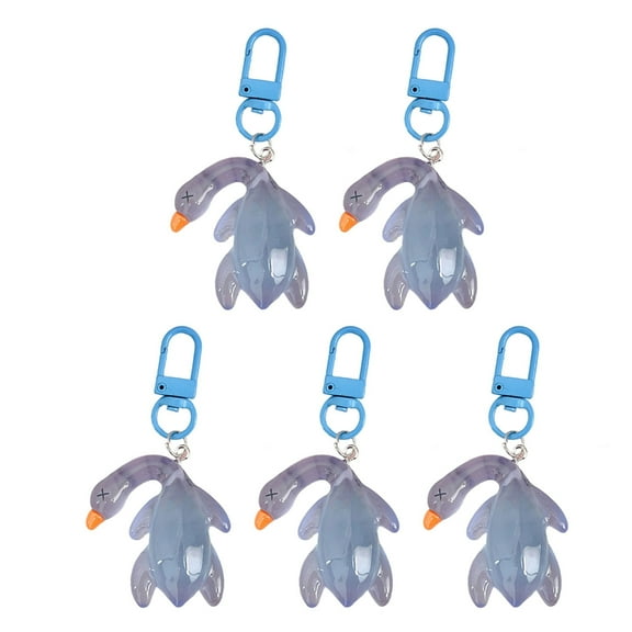 5Pcs Roast Duck Keychain Glowing Duck Keychain Key Holder Keyring Key Holder Key Accessory for Backpacks Bag Charm