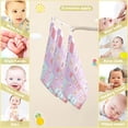thumbnail image 3 of Dreamtimes 3 PCS Retro Style Pattern Baby Muslin Washcloths, 90s 00s Face Towel Burp Cloths Ultra Soft Absorbent Cotton Bath Wipes Towels for Newborn Boys Girls, 3 of 7