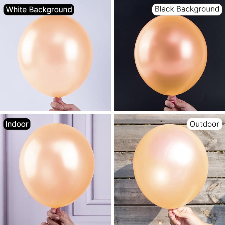 Pearl Peach Balloons 50 pcs 12 Inch Pastel Light Orange Peachy