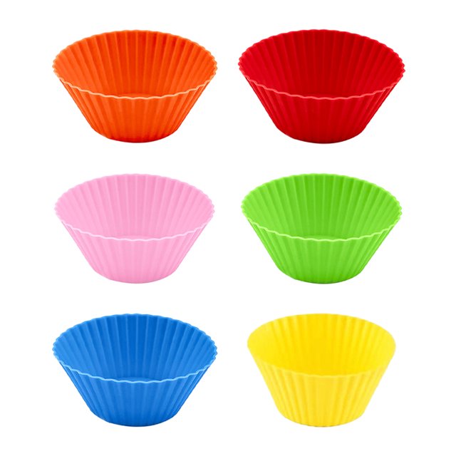 12 Piezas Moldes Reutilizables Silicona para Hornear Magdalenas Y Fiestas Halloween