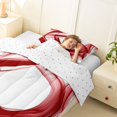 thumbnail image 3 of Homewish Red Watercolor Gradient Twin Comforter Sets,Aesthetic Geometric Bedding Set,Reversible,2 Pieces,1 Comforter and 1 Pillowcase, 3 of 7