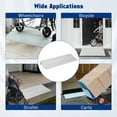 thumbnail image 3 of Heavy-Duty Aluminum Threshold Ramp for Doorways – 2-Inch Rise, 700LB Capacity, Adjustable & Portable Wheelchair Access Ramp for Home Entry, Scooters, Bikes, Strollers – 2 Sections, 3 of 7