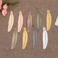thumbnail image 3 of 1 Pcs Creative Metal Feather Bookmark Rose Gold Chinese Style Retro Craft Student Stationery Teacher Gift Gun black, 3 of 5
