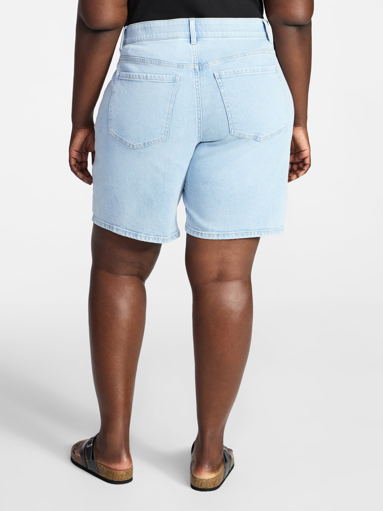 Terra & Sky Women's Plus Size Bermuda Shorts, 9" Inseam, Sizes 16W-26W