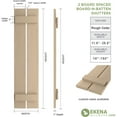 thumbnail image 2 of Ekena Millwork 11 1/2"W x 80"H Rustic Two Board Spaced Board-n-Batten Rough Cedar Faux Wood Shutters (Per Pair), Primed Tan, 2 of 12