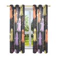 thumbnail image 7 of Yayeee Window Curtains Light Filtering 63"x42" Grommet Panel Pair Home Living Room Decor, Yellow Halloween Ghosts, 7 of 7