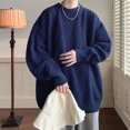 thumbnail image 3 of Suéter de otoño e invierno para hombre, estilo perezoso, suéter de punto holgado retro, chaqueta gruesa de invierno de alta calidad con aguja gruesa, 3 of 5
