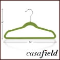 thumbnail image 5 of Casafield 100 Velvet Kid's Hangers for Children's Clothes, 14" - Lime Green, 5 of 7